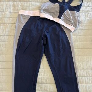 Asics Navy and Gray Activewear Set